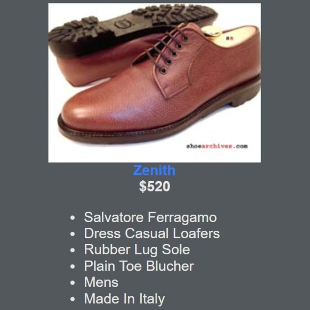 Vintage Salvatore Ferragamo Italy Men 9.5 Black Leather Dress Shoes Derby Oxford - Picture 7 of 12